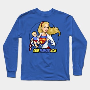 Super Mom GeekMamas Logo Shirt Long Sleeve T-Shirt